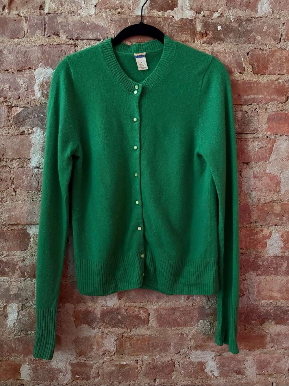 Vintage Y2K J Crew Cashmere Cardigan Green Size Small